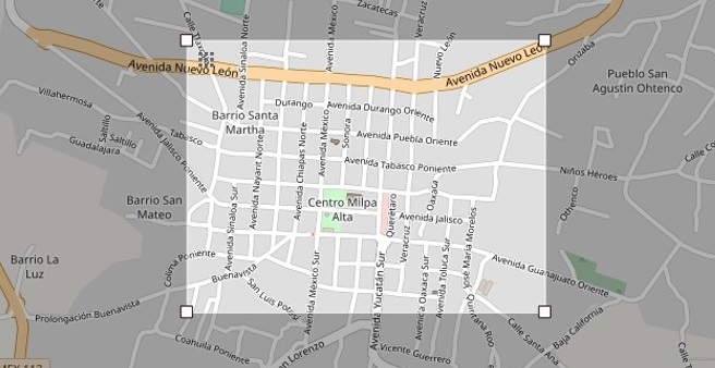 Figura  2. Vista del mapa a descargar a través de OpenStreetMap