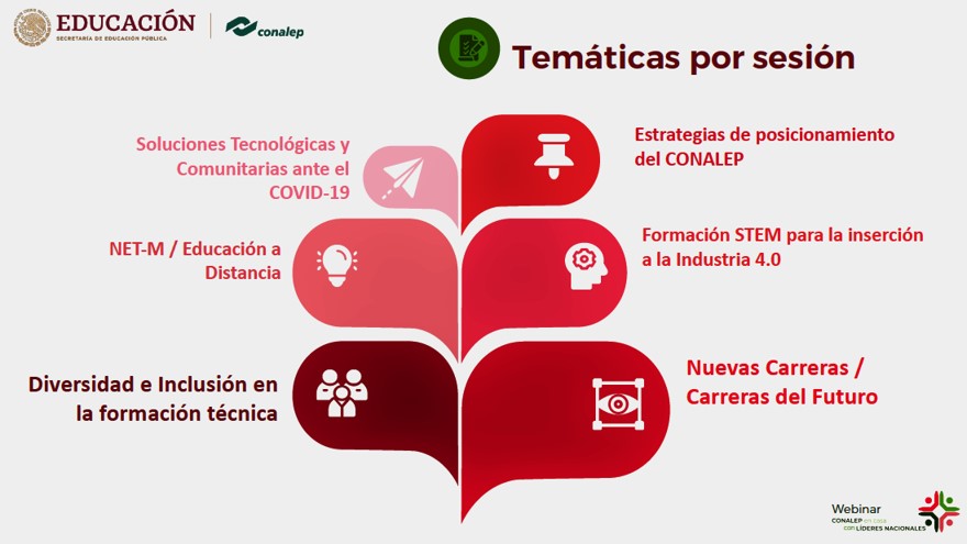 Temáticas por sesión Webinar