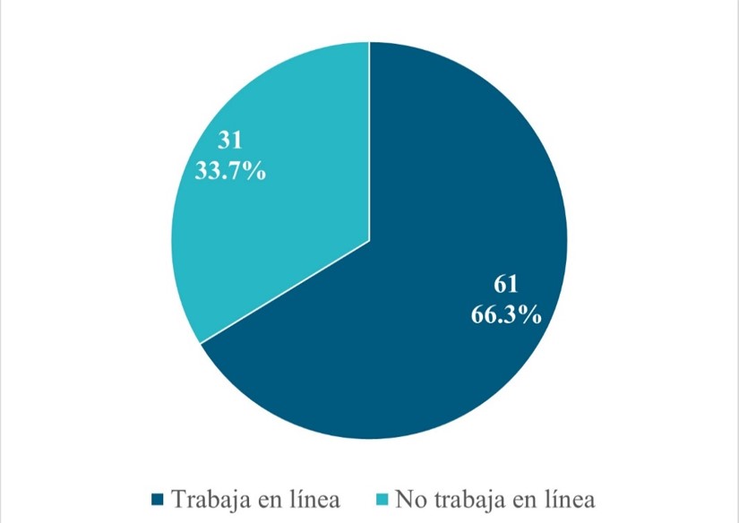 Docentes que suelen realizar sus actividades académicas en el estudio
